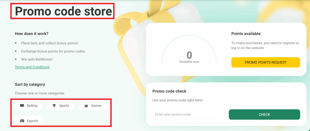Options to get Betwinner promo code